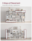 Free Standing Bookcase – Wood – Oak – Open Cubes and Shelves