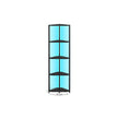 5-Tier Corner Shelf – Steel Frame – Ebony Black – Adjustable LED Lights