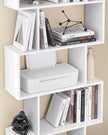 Wooden Cube Display Shelf – Wood – White – 6-Tier Freestanding Shelving Unit and Room Divider