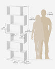 Wooden Cube Display Shelf – Wood – White – 6-Tier Freestanding Shelving Unit and Room Divider