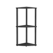 Corner Shelving Unit – Engineered Wood – Rustic Brown – 5-Tier Design with Toolless Assembly