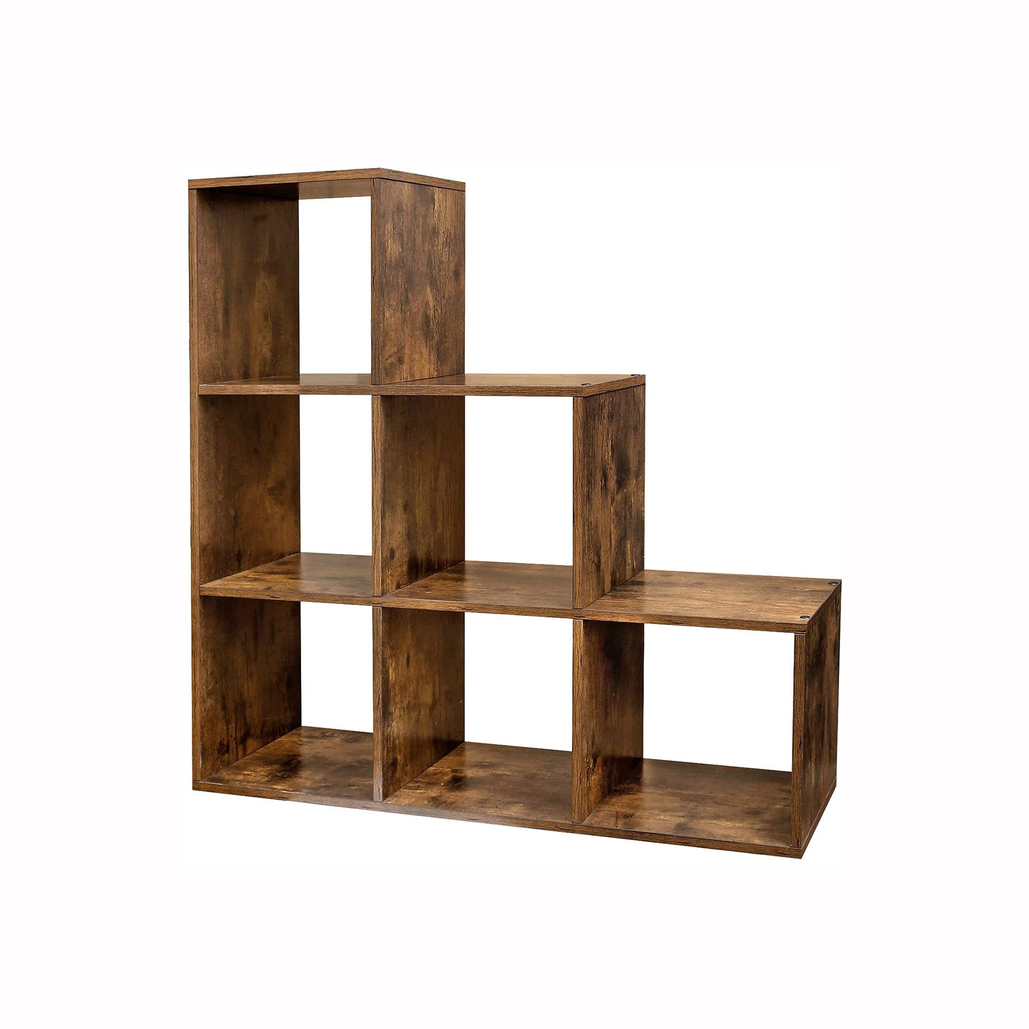 6-Cube Storage Unit – Wooden – White – Free Standing Room Divider Shelf
