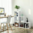 Staircase Shelf – Wood – White – 6-Cube Storage and Display Unit