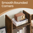 Tree-Shaped Bookcase – Engineered Wood – Rustic Brown – 13 Storage Shelves with Rounded Corners