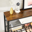 Shoe Organizer – Steel – Rustic Brown and Black – 5 Mesh Shelves with Large Surface