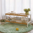 2-Tier Rack – Bamboo – Natural Finish – Versatile Storage Shelf