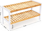 2-Tier Rack – Bamboo – Natural Finish – Versatile Storage Shelf