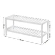 2-Tier Shoe Rack – Bamboo – Natural – Space-Saving Storage Solution