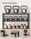 5-Tier Shoe Rack – Steel – Honey Brown and Ink Black – High Storage with Mesh Shelves and Large Top for Bags