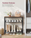 4-Tier Metal Shoe Rack – Steel – Expandable – Adjustable Mesh Shelves