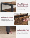 Shoe Cabinet – Engineered Wood – Rustic Brown and Black – Three Flip Doors with Open Compartment and Internal Dividers for 15-18 Pairs