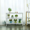 Shoe Rack – Bamboo – White – 3 Levels for 12 Pairs of Shoes