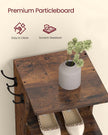 Slim Shoe Rack – Wood – Rustic Brown – 7-Tier Design for Small Spaces