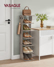 Shoe Rack – Metal and Wood – Heather Greige – 7-Tier Design for Small Spaces