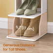 Narrow Shoe Rack – Wood – White – 6-Tier Vertical Storage for Small Spaces