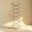 Narrow Shoe Rack – Wood – White – 6-Tier Vertical Storage for Small Spaces