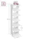 Shoe Rack – Engineered Wood – Neutral Color – 6-Tier Narrow Design for Small Spaces