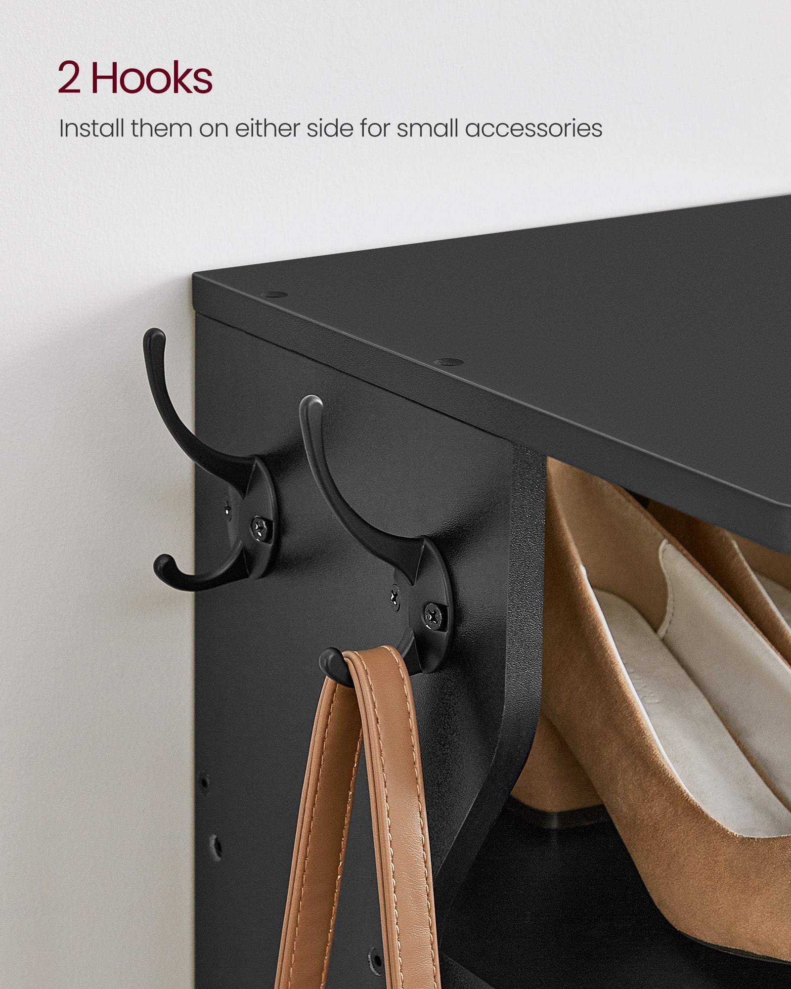 Slim Shoe Rack – Metal – Black – 6-Tier Storage for Small Spaces
