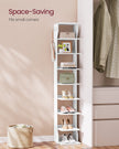 Slim Shoe Rack – Wood – Natural – 6-Tier Narrow Storage Organiser for Small Spaces