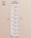 Slim Shoe Rack – Wood – Natural – 6-Tier Narrow Storage Organiser for Small Spaces