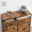 Shoe Cabinet – Wood – Rustic Brown and Black – Capable of Storing 15-18 Pairs with Open Compartment and Internal Dividers