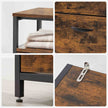 Shoe Cabinet – Wood – Rustic Brown and Black – Capable of Storing 15-18 Pairs with Open Compartment and Internal Dividers