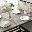 Bar Table Set – Wood and Metal – Greige and Black – Includes 2 Bar Stools