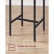 Dining Table and Chairs Set – Wood and Metal – Rustic Brown and Black – Compact Design