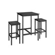 Bar Table and Stools Set – Wooden – Ebony Black and Ink Black – Compact Design for Dining Room and Kitchen
