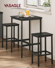 Bar Table and Stools Set – Wooden – Ebony Black and Ink Black – Compact Design for Dining Room and Kitchen