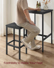 Bar Table and Stools Set – Wooden – Ebony Black and Ink Black – Compact Design for Dining Room and Kitchen
