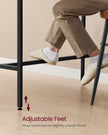 Pub Table – Wood – Ebony Black – With Charging Station and Movable Drawer
