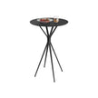 Round Cocktail Table – Metal – Ink Black and Matte Black – Modern Design