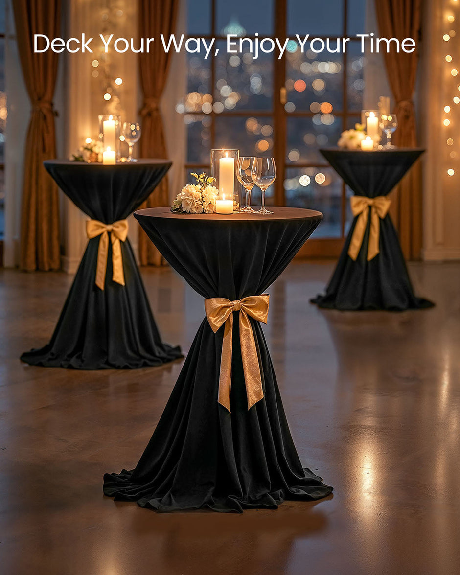 Round Cocktail Table – Metal – Ink Black and Matte Black – Modern Design