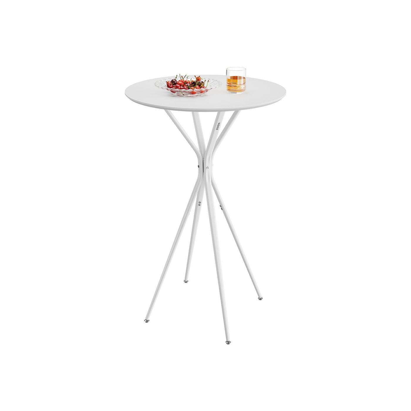Round Cocktail Table – Metal – Cloud White and Matte White – Modern Design