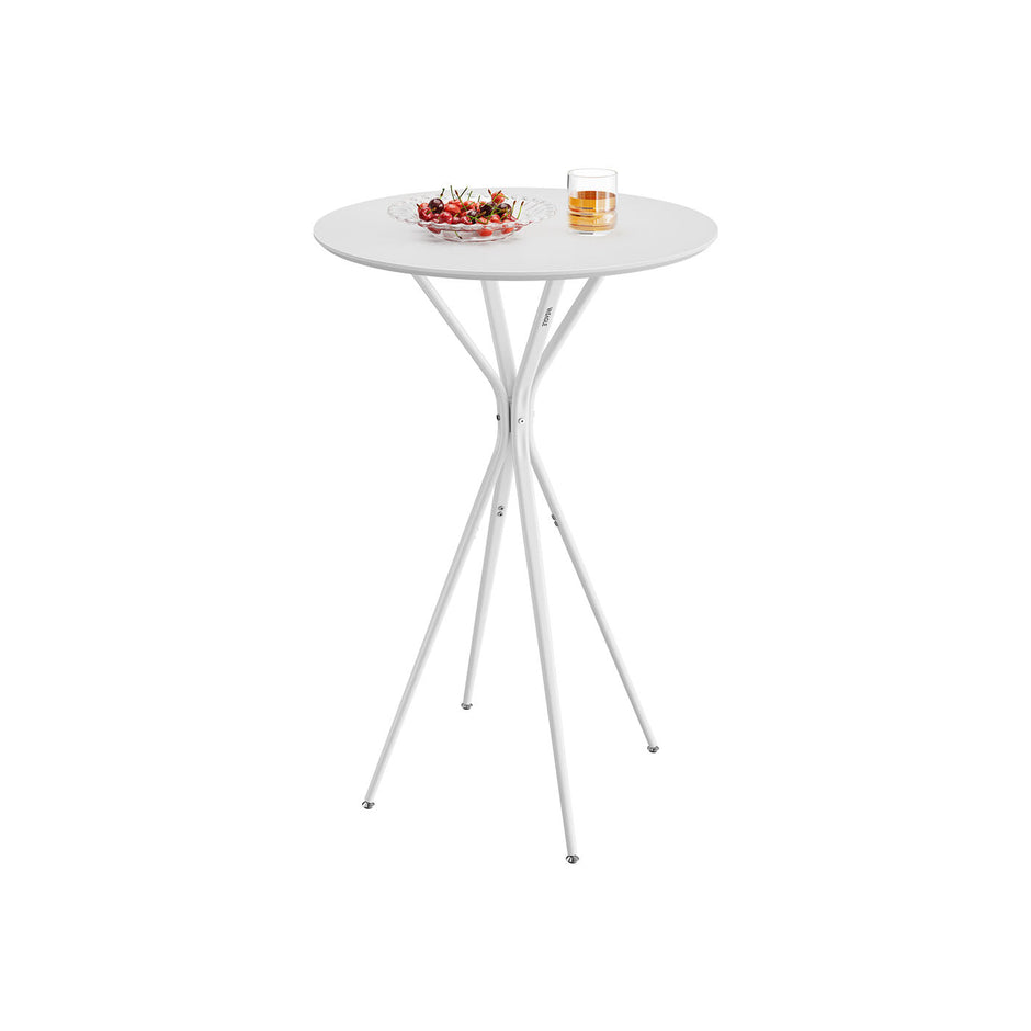 Round Cocktail Table – Metal – Cloud White and Matte White – Modern Design