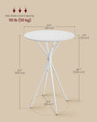 Round Cocktail Table – Metal – Cloud White and Matte White – Modern Design