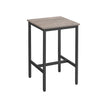 Tall Square Bar Table – Heavy-Duty Steel – Natural Wood – Industrial Style with Easy Assembly