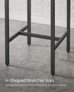 Tall Square Bar Table – Heavy-Duty Steel – Natural Wood – Industrial Style with Easy Assembly