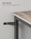 Tall Square Bar Table – Heavy-Duty Steel – Natural Wood – Industrial Style with Easy Assembly