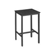 Breakfast Bar Table – Heavy-Duty Steel – Ebony Black – Square, Easy Assembly