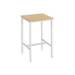 Breakfast Bar Table – Oak and White – Square – Heavy-Duty Steel Frame