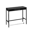 Pub Table – Wood – Ebony Black – With Charging Station and Movable Drawer