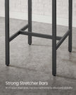 Square Tall Bar Table – Steel – Rustic Brown and Black – Heavy-Duty Frame, Easy Assembly