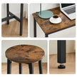Bar Table Set – Industrial Steel Frame – Rustic Brown and Black – Includes Two Bar Stools