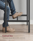 Bar Table – Steel Frame – Rustic Brown and Black – Square, Easy Assembly, Industrial Style