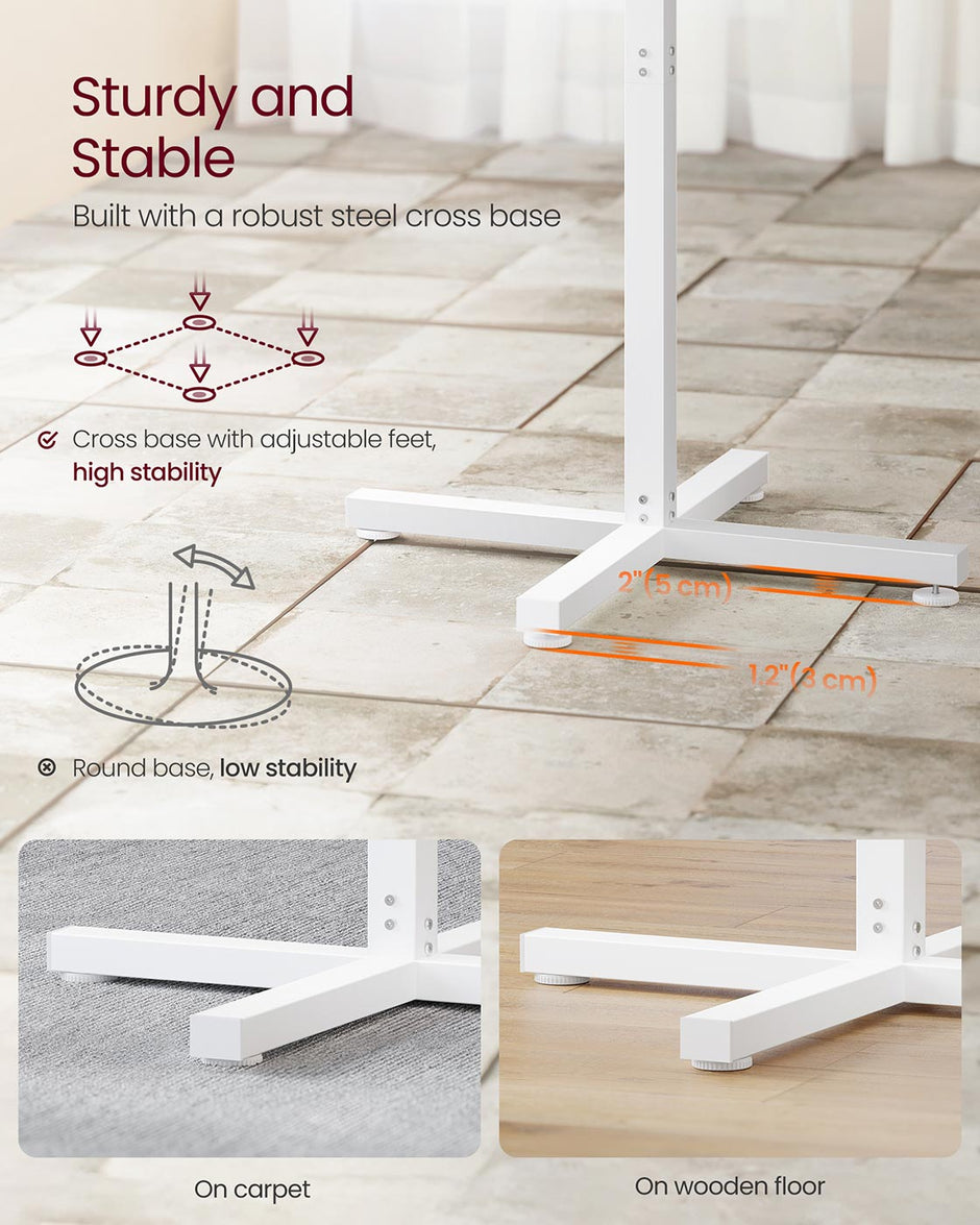 Bar Table – Metal – Snow White – High Dining, Cross Base, Easy to Assemble, Seats 2-3 People