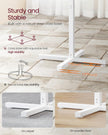 Bar Table – Metal – Snow White – High Dining, Cross Base, Easy to Assemble, Seats 2-3 People