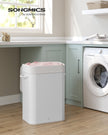 Laundry Basket – Bamboo – Cloud White – Foldable with 3 Handles, 72L