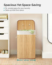 Bamboo Laundry Hamper – Natural – XL Foldable with Removable Washable Lining, 72L